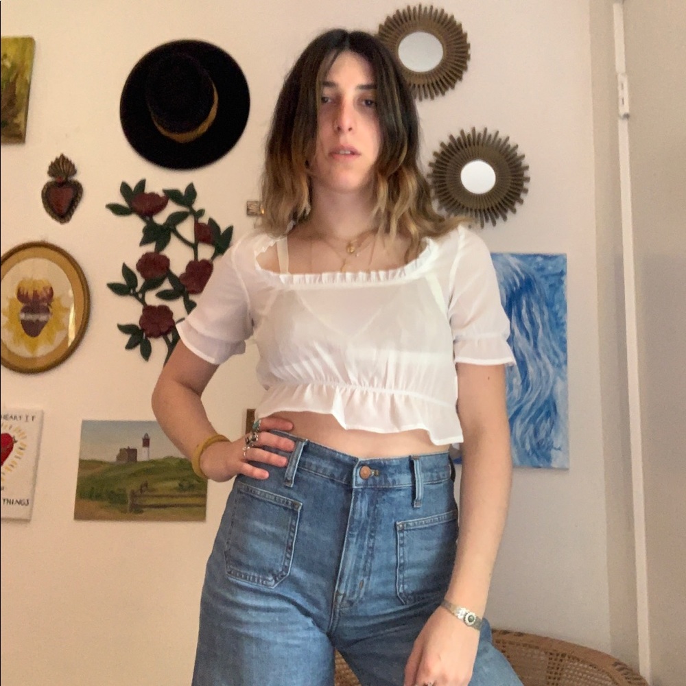 Nasty Gal Cropped Blouse